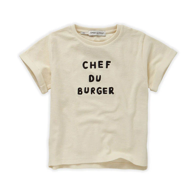 Sproet and Sprout Pear Terry T- Shirt- Chef Du Burger