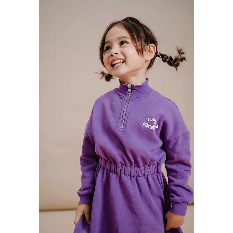 Sproet and Sprout Purple Zip Collar Dress - Image 2