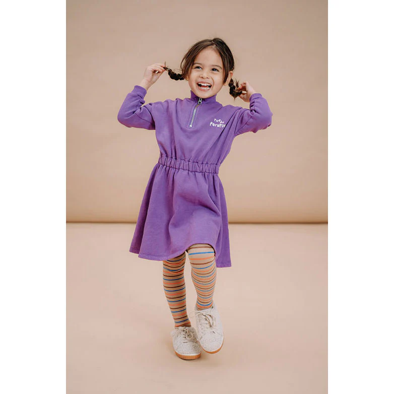 Sproet and Sprout Purple Zip Collar Dress - Image 3