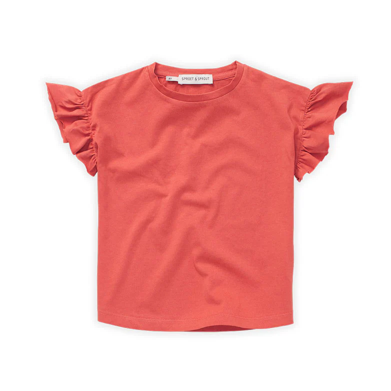 Sproet and Sprout Rose Petal Ruffle Sleeve Tee