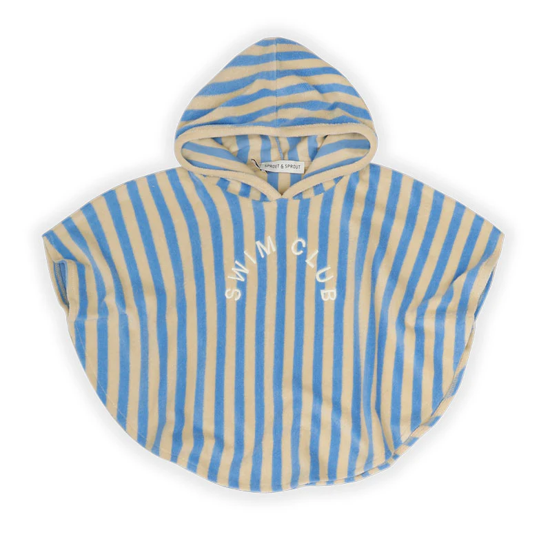 Sproet and Sprout Sesame Terry Stripes Poncho