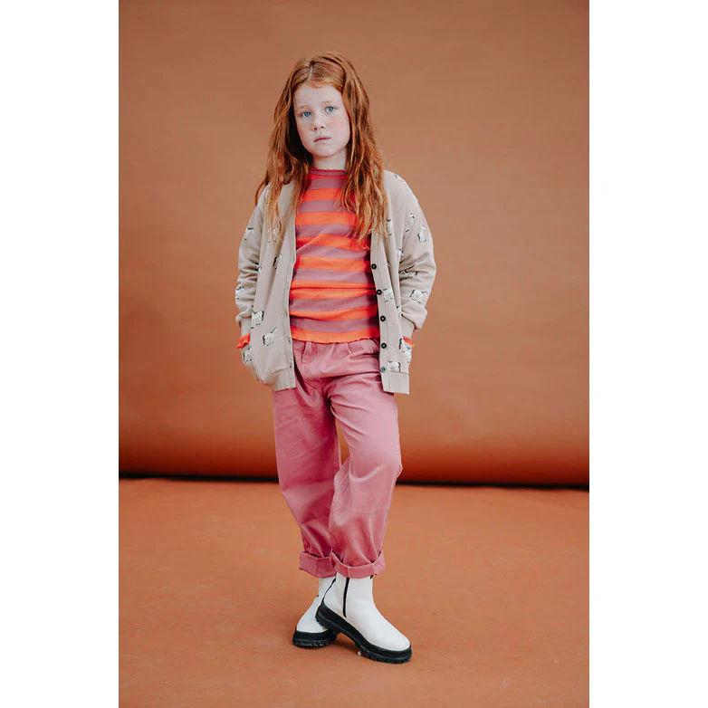Sproet and Sprout Tomato Stripe Waffle Turtleneck - Image 2