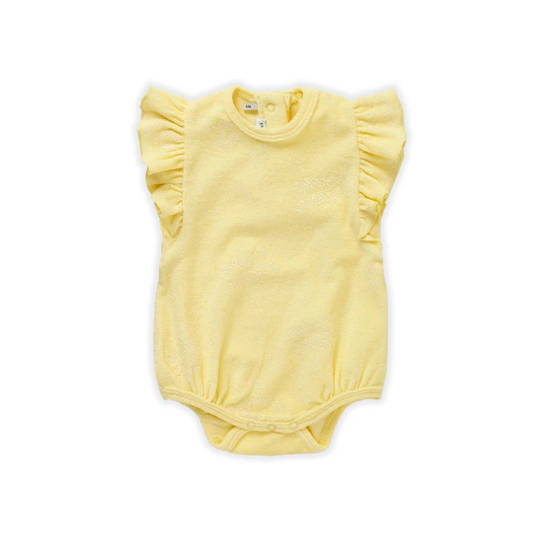 Sproet and Sprout Yellow Mellow Romper Loose- Yellow Mellow Print