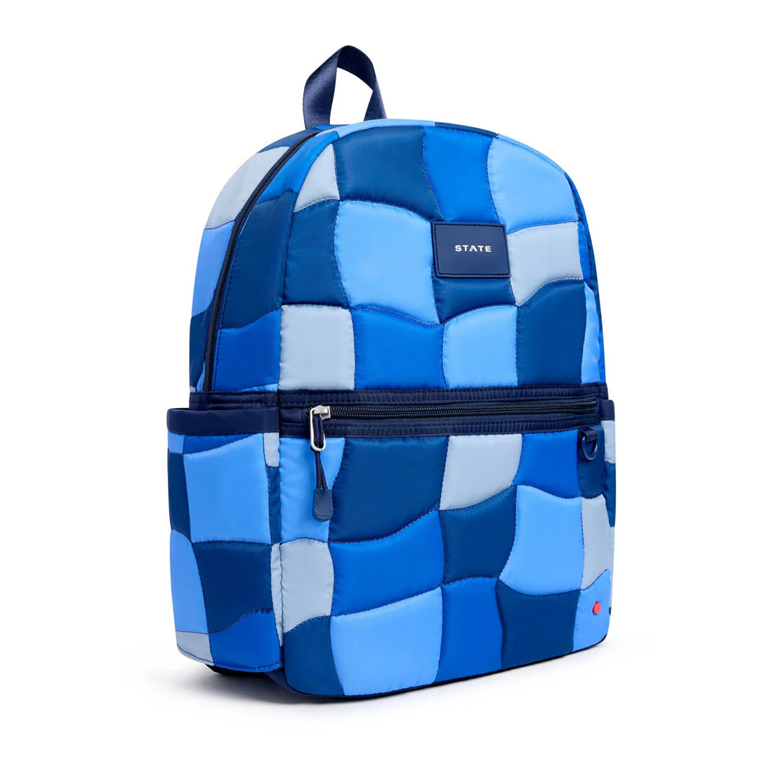 State Bags Blue Puffer Check Kane Backpack - Image 2