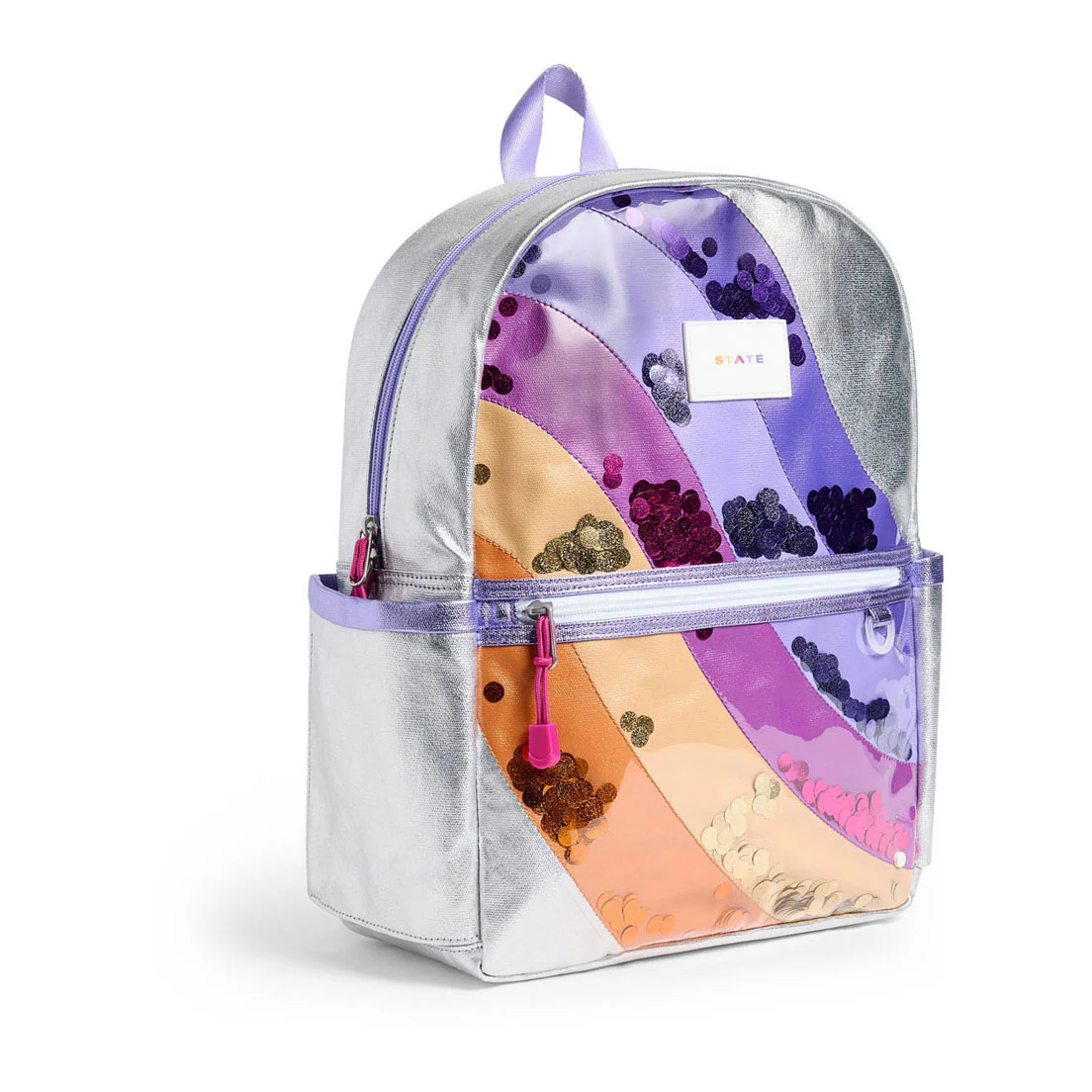 State Bags Silver Sequin Wave Kane Backpack - Image 2