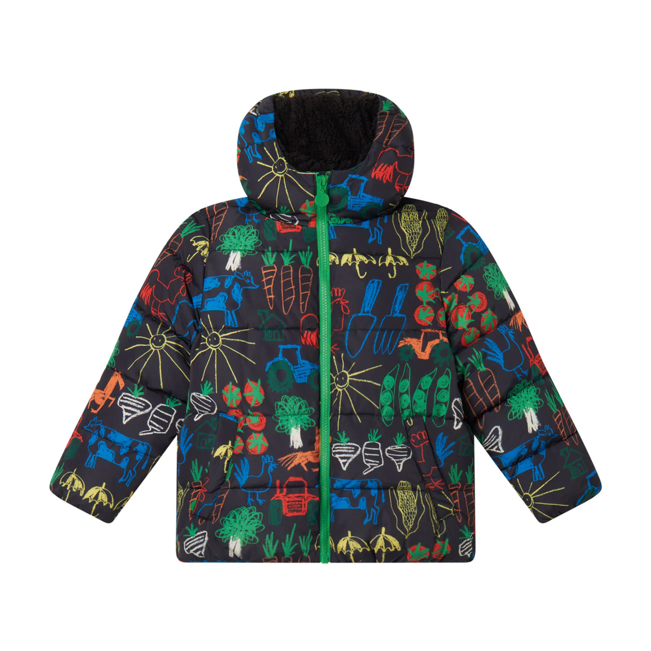 Stella McCartney  Black Farm Veggies Puffer