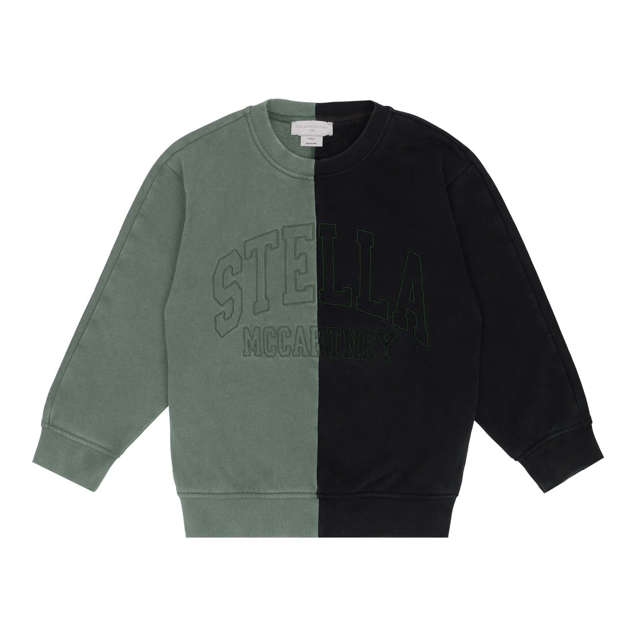 Stella McCartney Black Grey Colorblock Sweatshirt