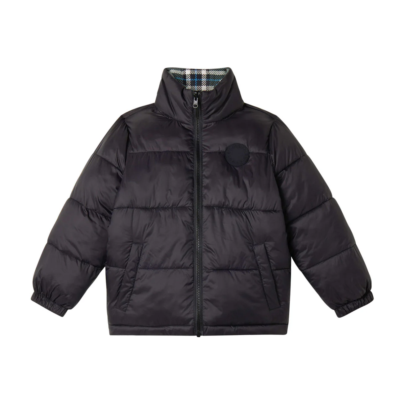 Stella McCartney Black Logo Badge Reversible Puffer