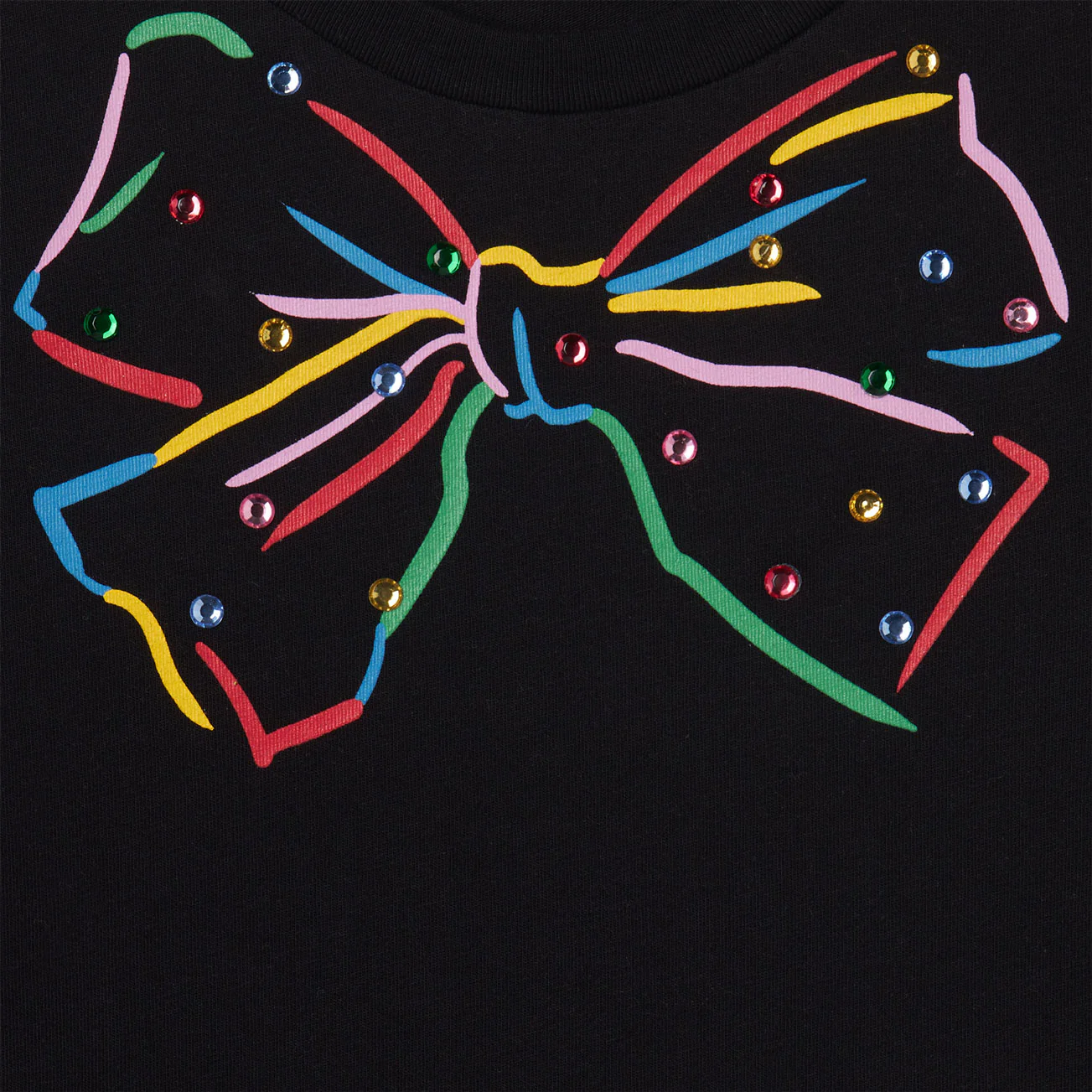 Stella McCartney  Black Papillon Hotfix Detail Tee - Image 2