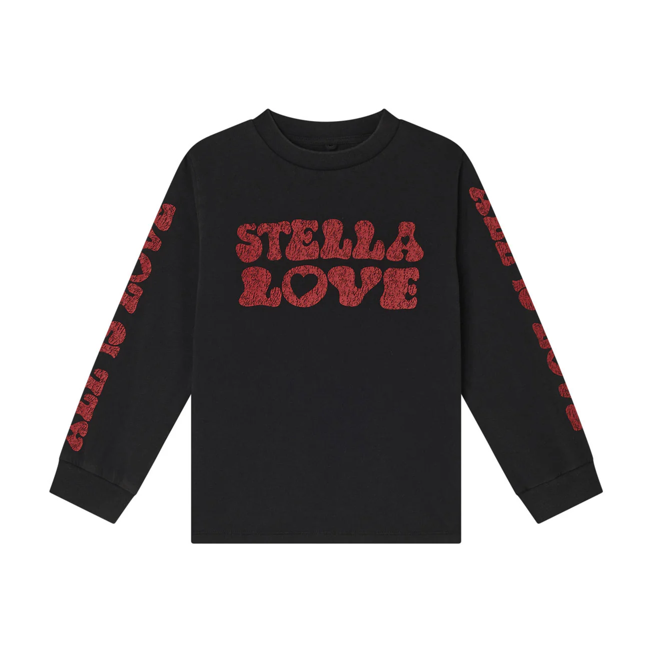 Stella McCartney Black Stella Love Print T-Shirt