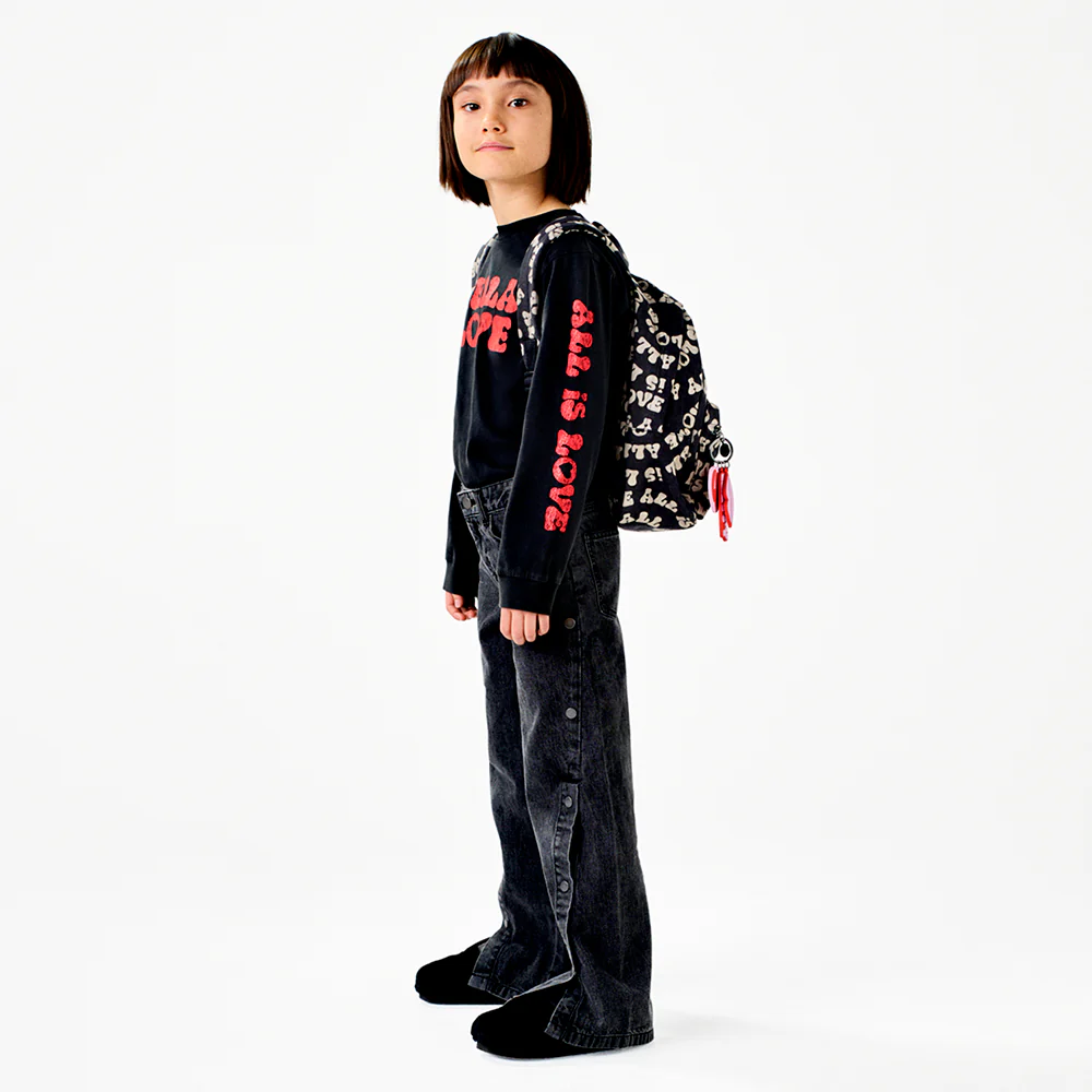 Stella McCartney Black Stella Love Print T-Shirt - Image 3