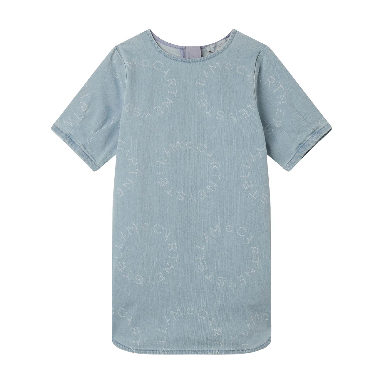 Stella Mccartney Blue Denim Logo Dress