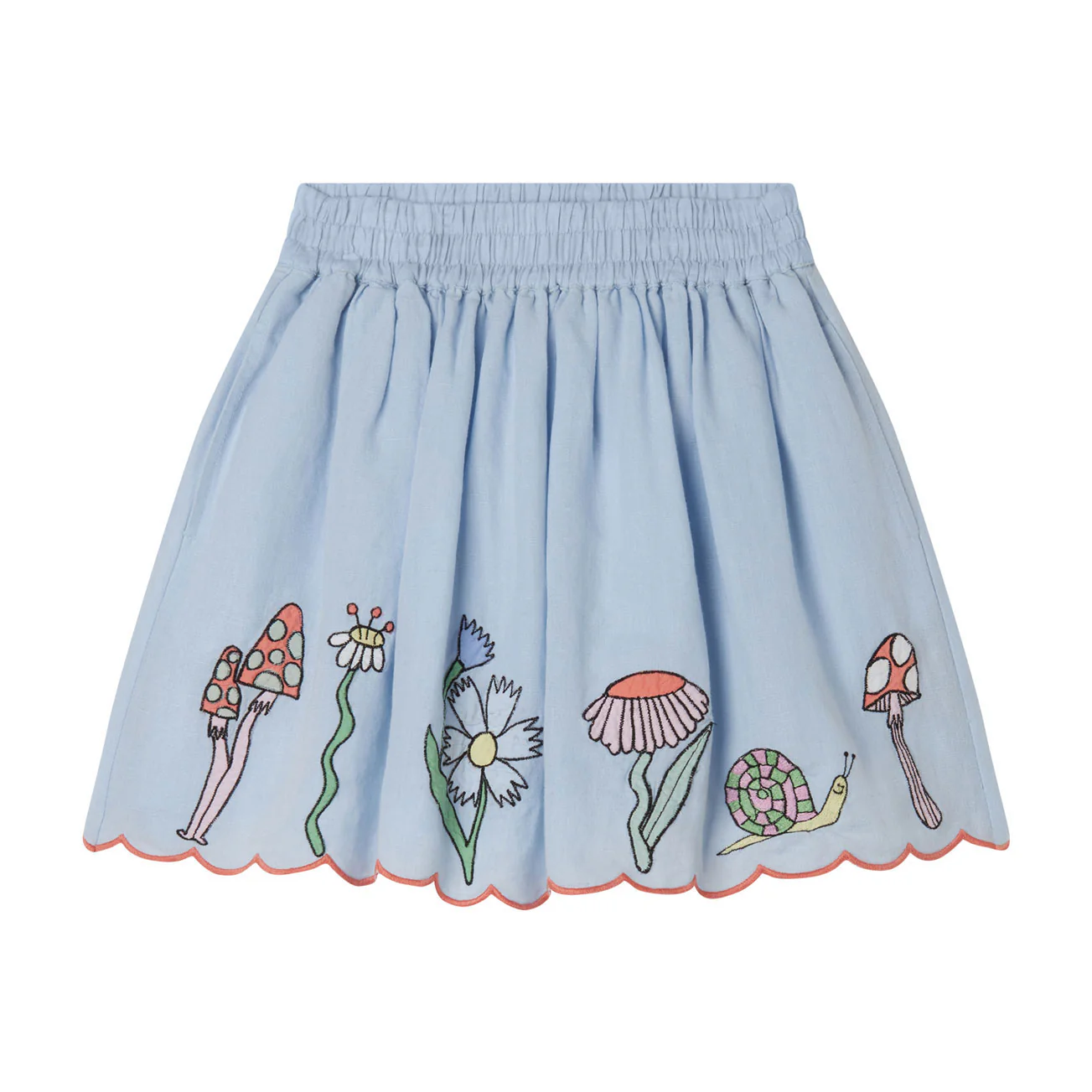 Stella Mccartney Blue Fairyland Patches Skirt