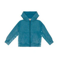 Stella Mccartney Blue Logo Tape Zip Up Hoodie
