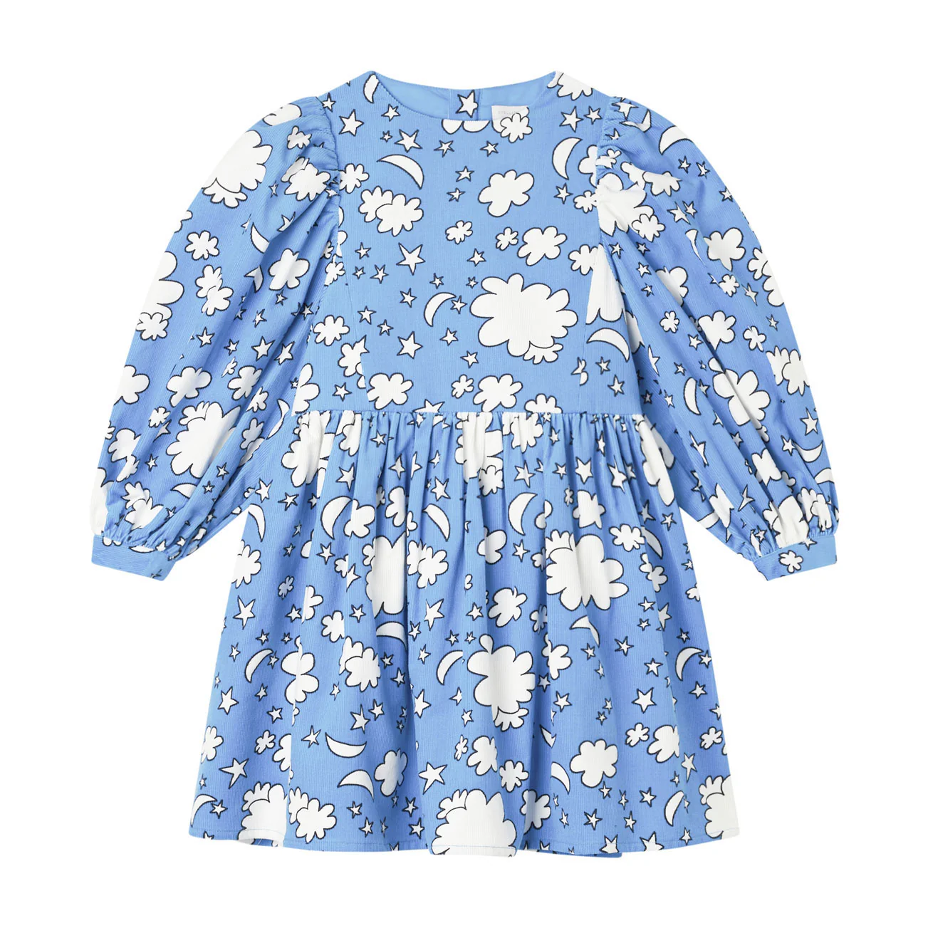 Stella McCartney Blue Stars and Clouds Corduroy  Dress