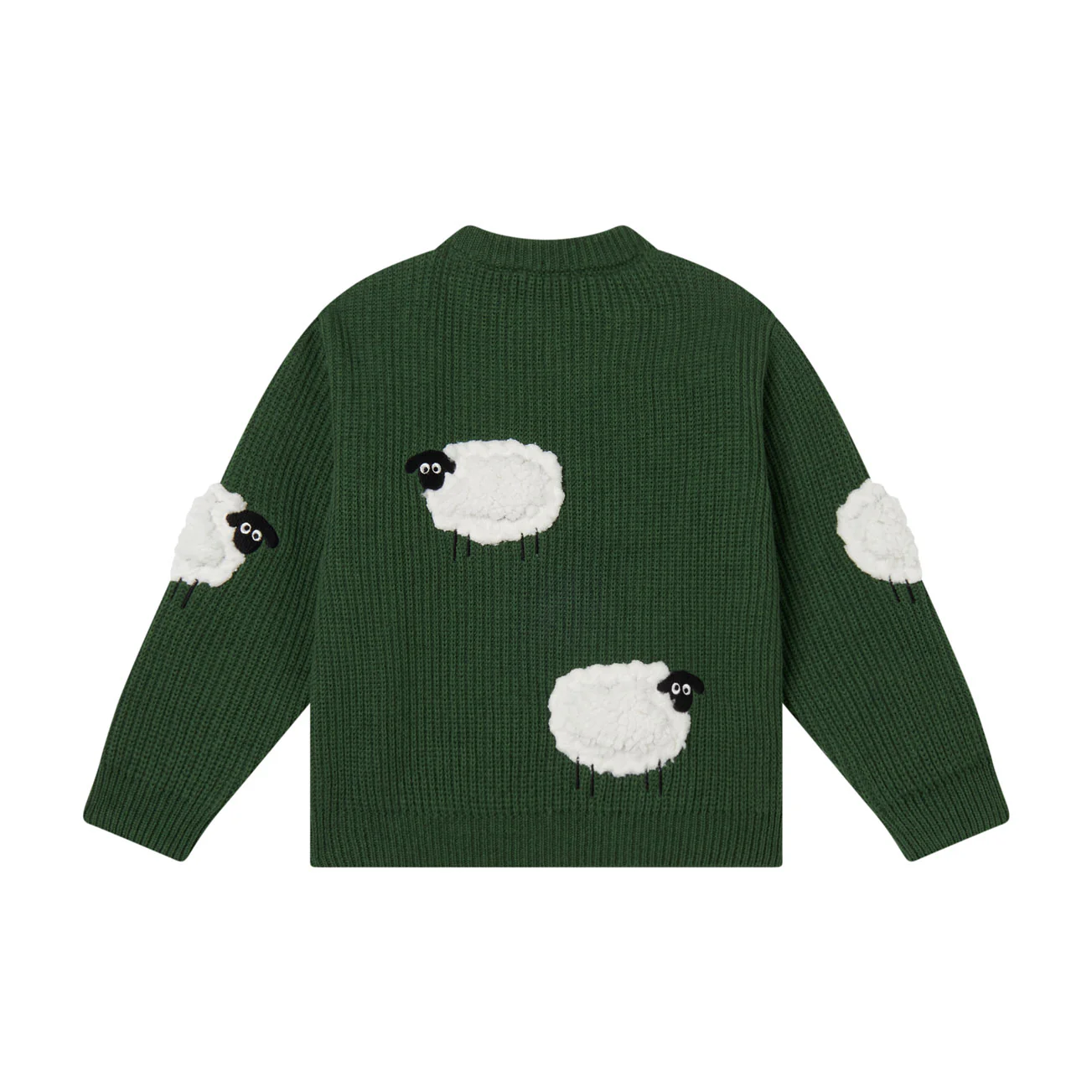 Stella McCartney  Green 3D Sheep Patches Sweater - Image 2