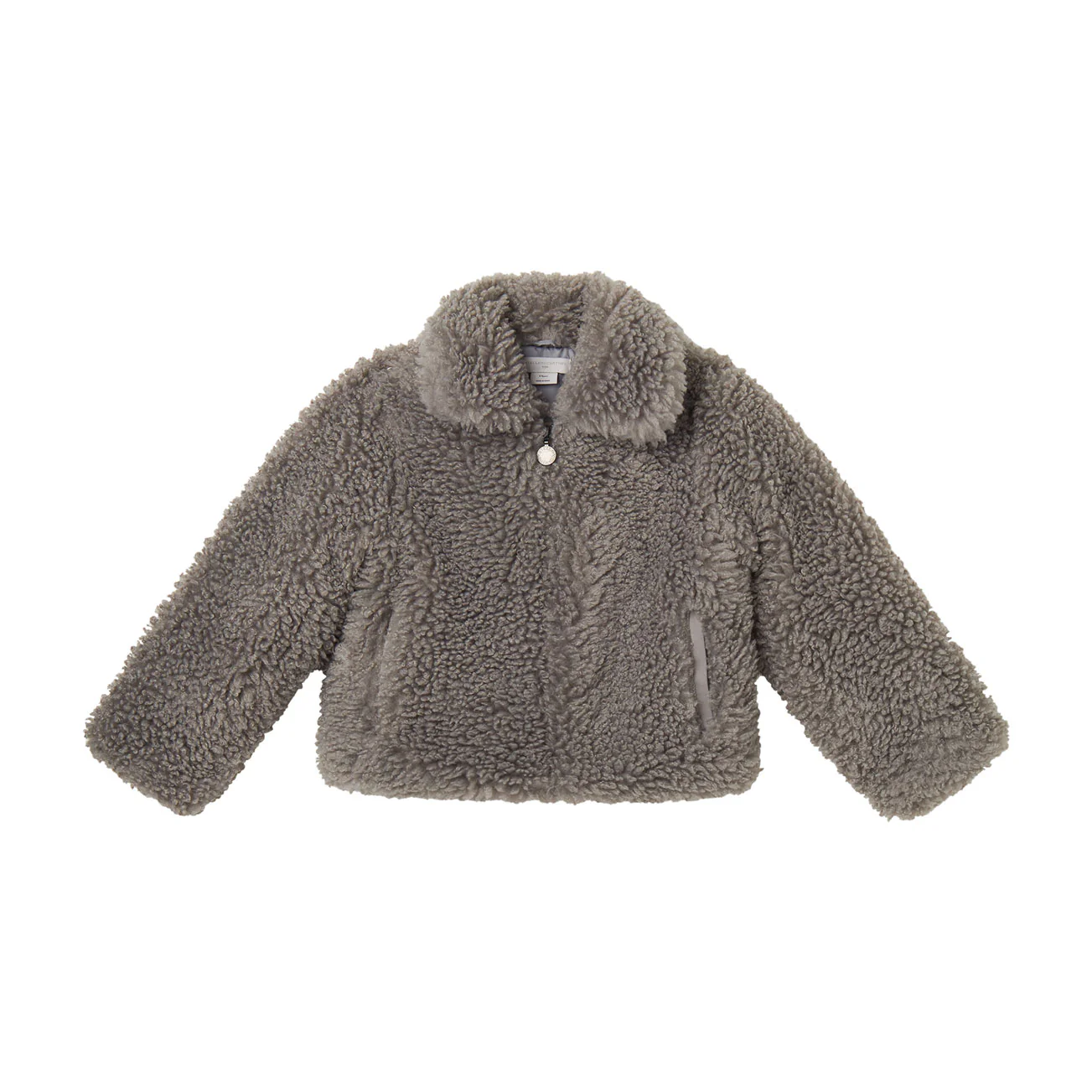 Stella McCartney  Grey Fur Embossed Logo Jacket