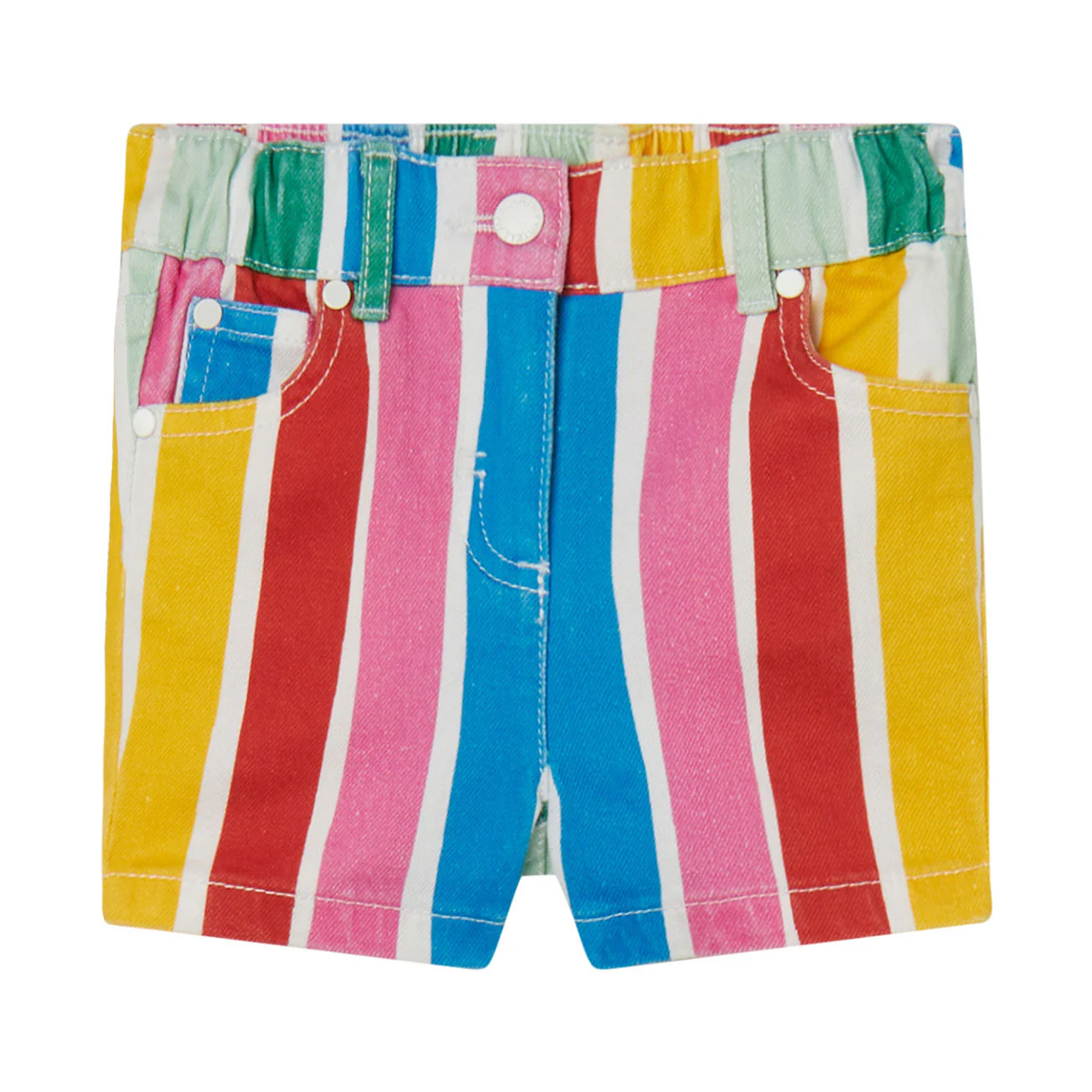 Stella Mccartney Multicolor Rainbow Stripes Baby Shorts