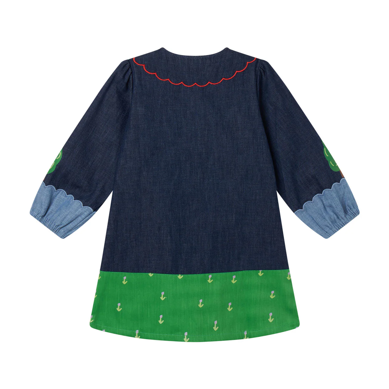 Stella McCartney Navy House Patch Detail Denim Dress - Image 2