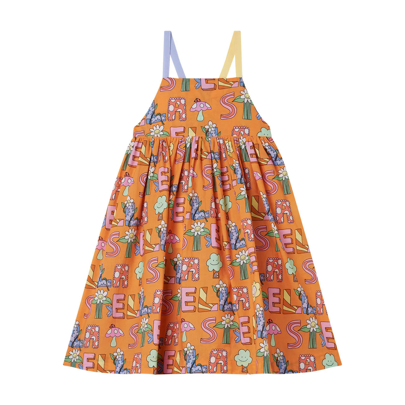 Stella Mccartney Orange Stella Lettering Dress