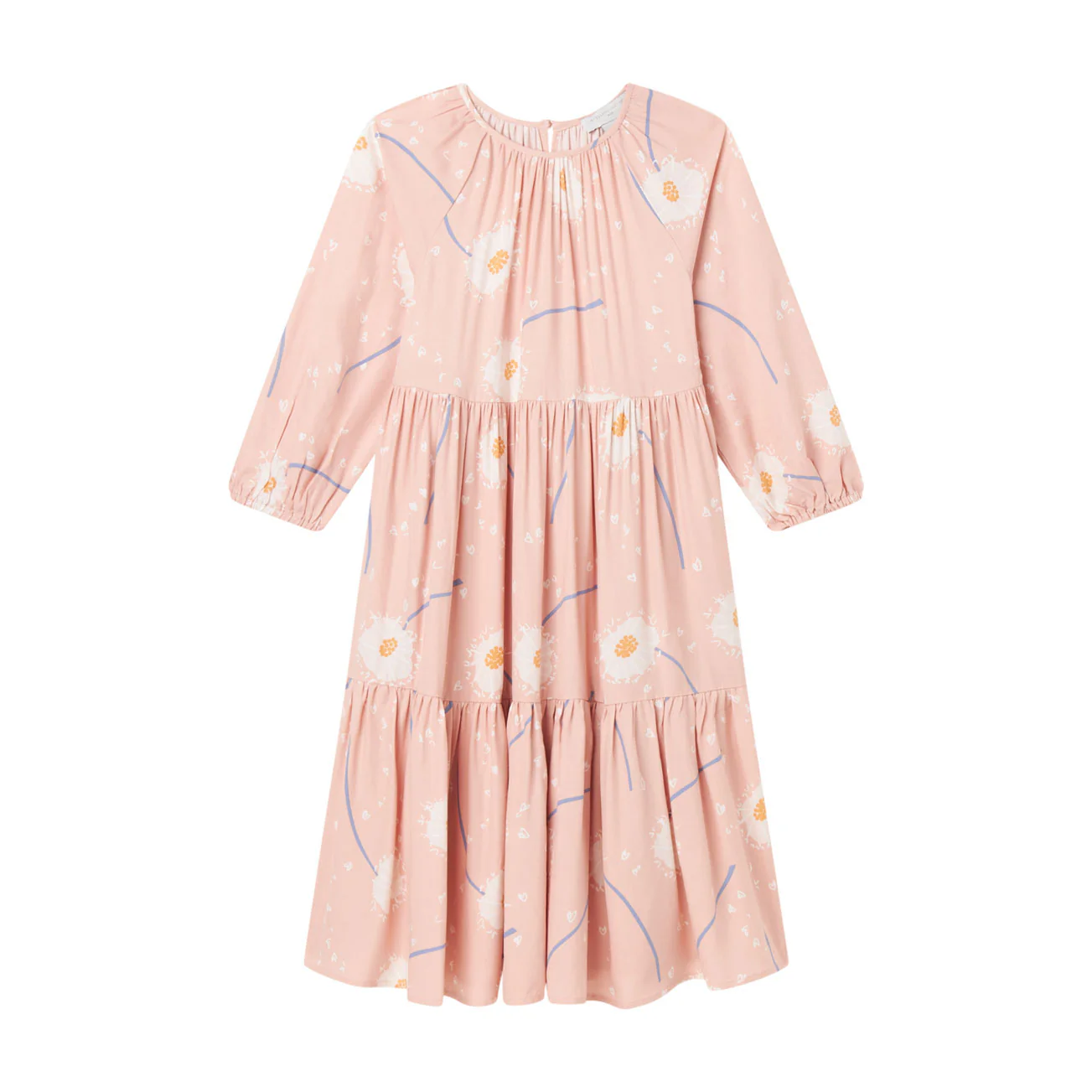 Stella McCartney  Pink Dandelion Long Sleeve Dress