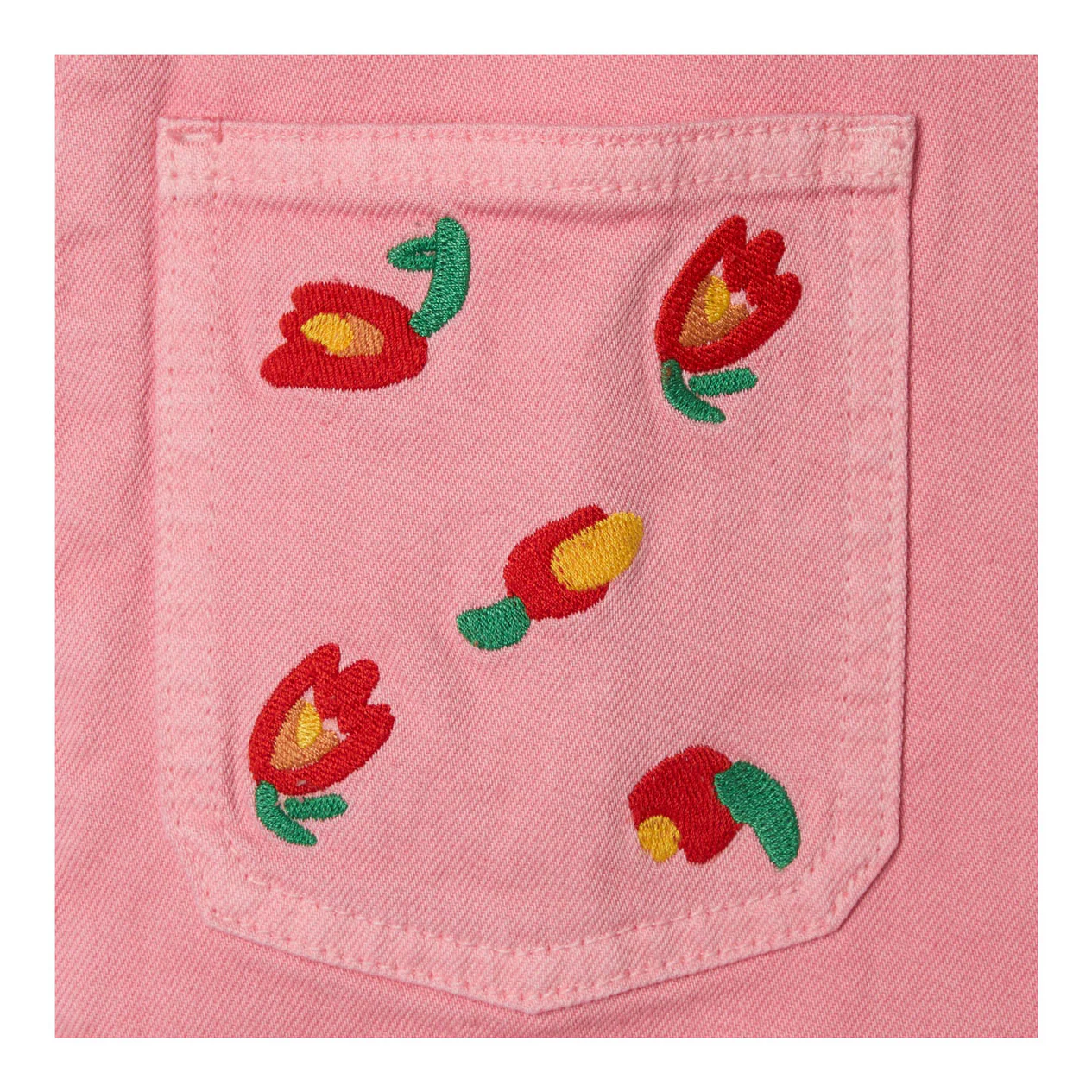 Stella McCartney Pink Flower Embroidered Dress - Image 2