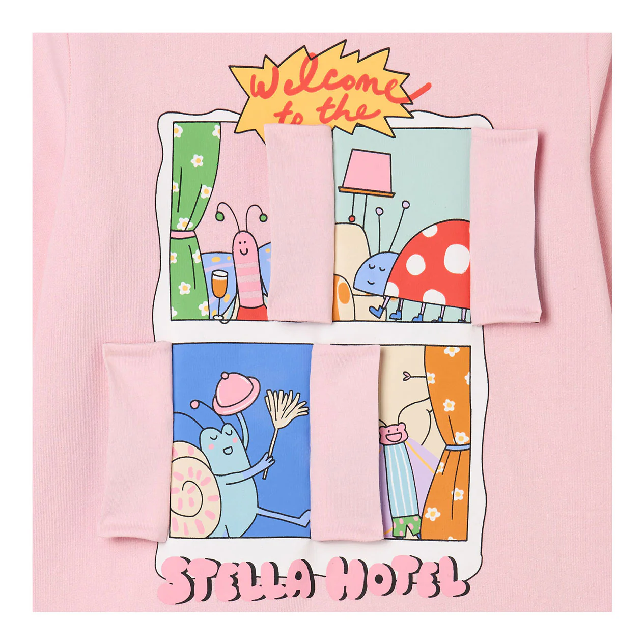 Stella McCartney Pink Stella Hotel Graphic Sweatshirt - Image 2