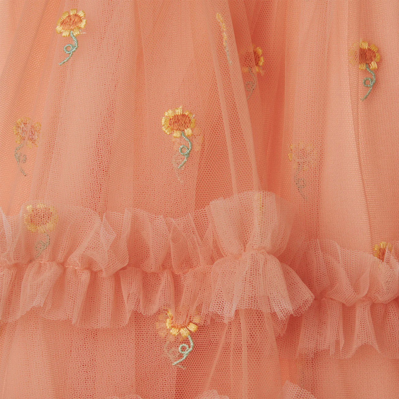 Stella Mccartney Pink Sunflowers Tulle Dress - Image 2