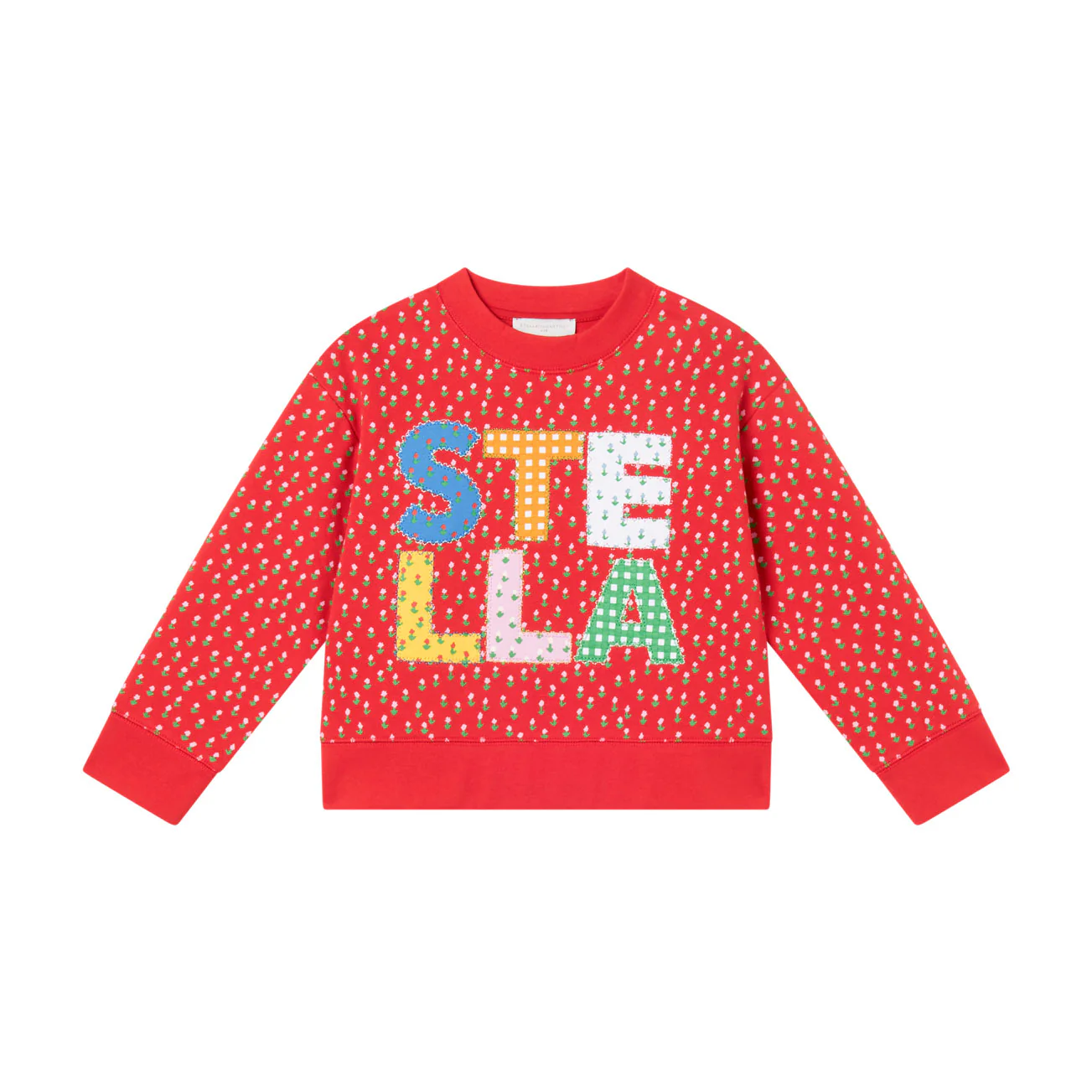 Stella McCartney  Red Ditsy Flowers Patch Sweatshirt