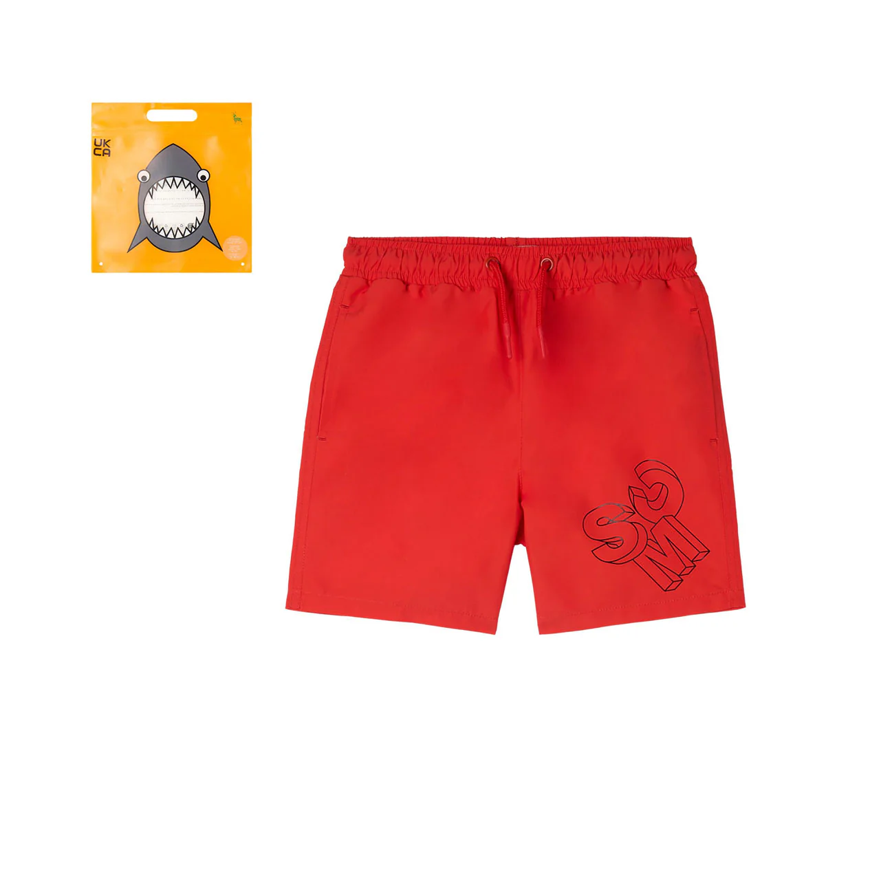Stella McCartney Red Stella Logo Swim Shorts