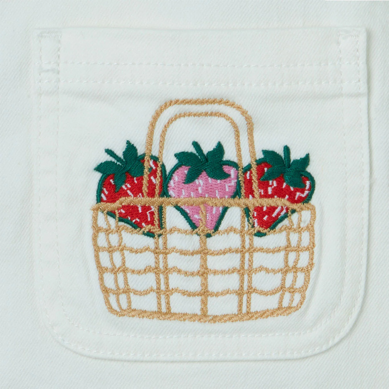Stella Mccartney White Cherries Embroidered Dress - Image 2