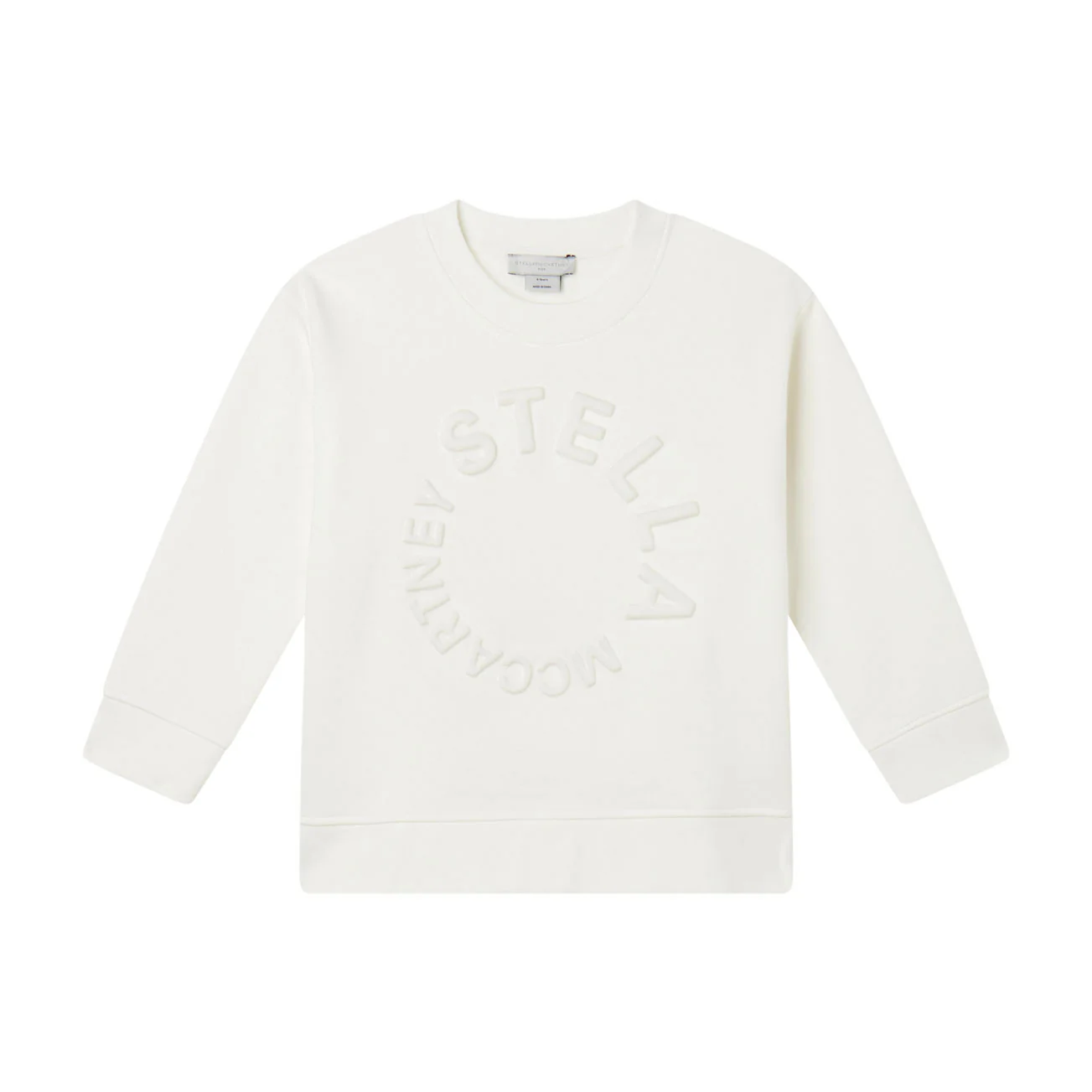 Stella Mccartney White Embossed Logo Sweatshirt