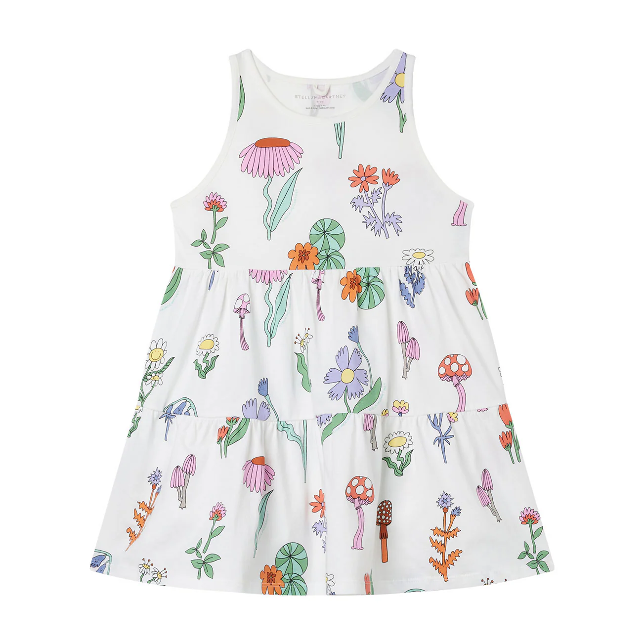Stella Mccartney White Floral Print Dress