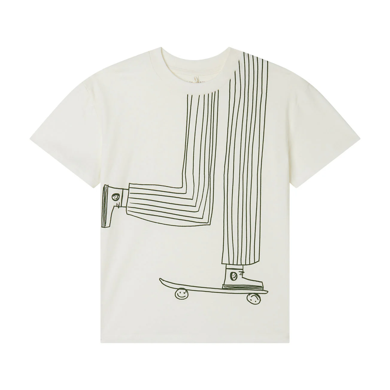 Stella Mccartney White Skater Legs Print Tee