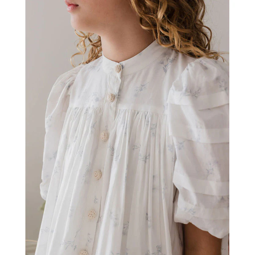 Steph Blue Ditsy Voile Dress - Image 3