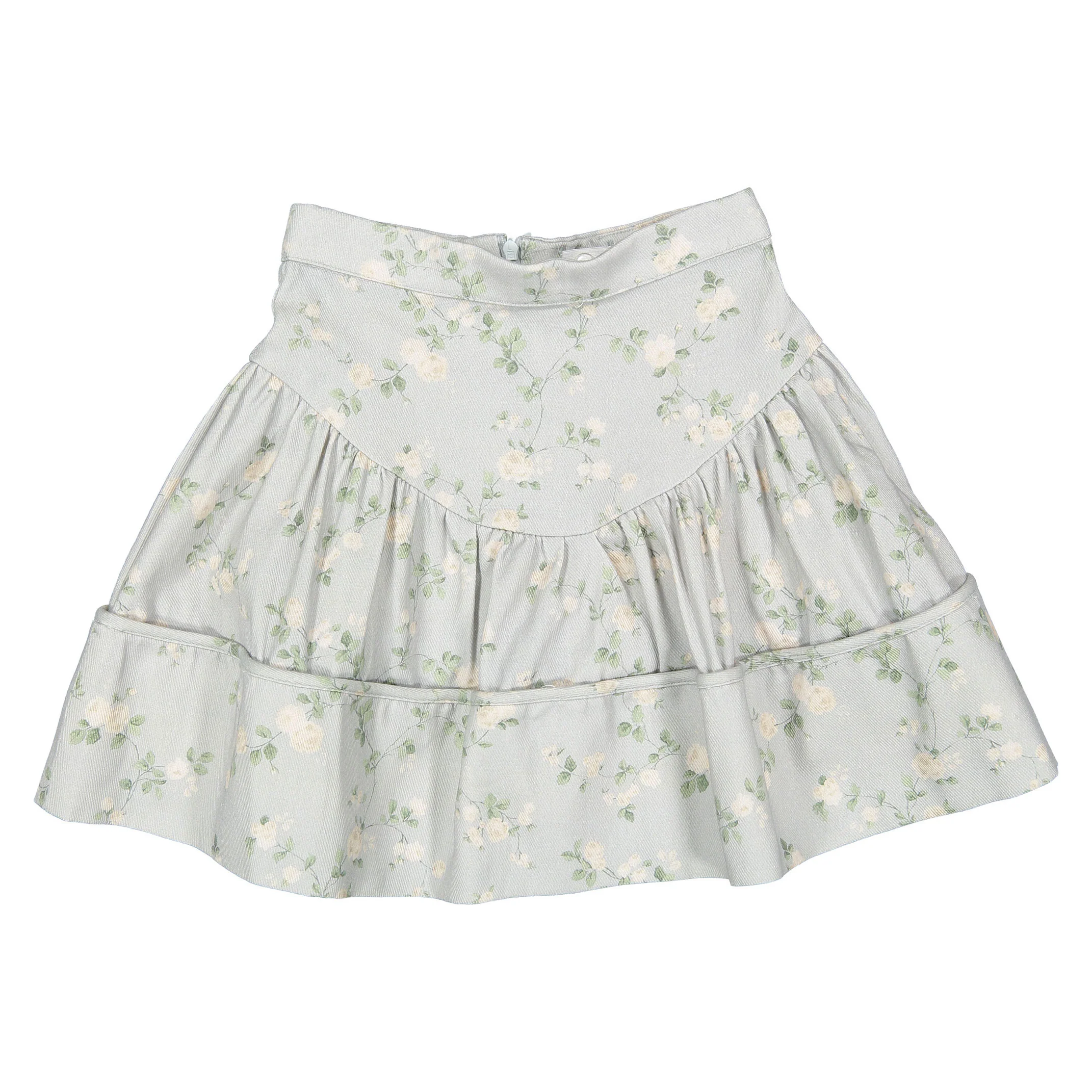 Steph Cream Bud Denim Skirt