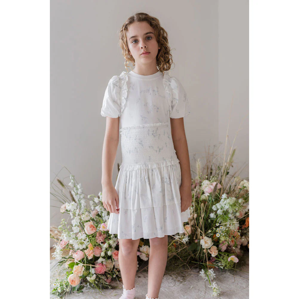Steph Cream Bud Denim Skirt - Image 2
