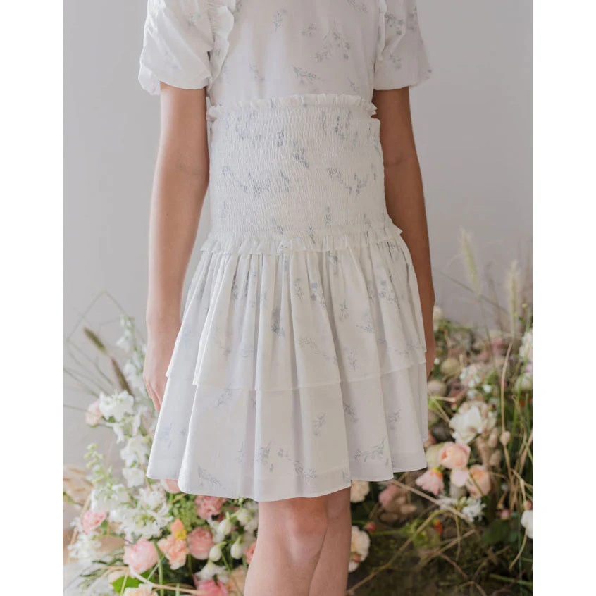 Steph Cream Bud Denim Skirt - Image 3