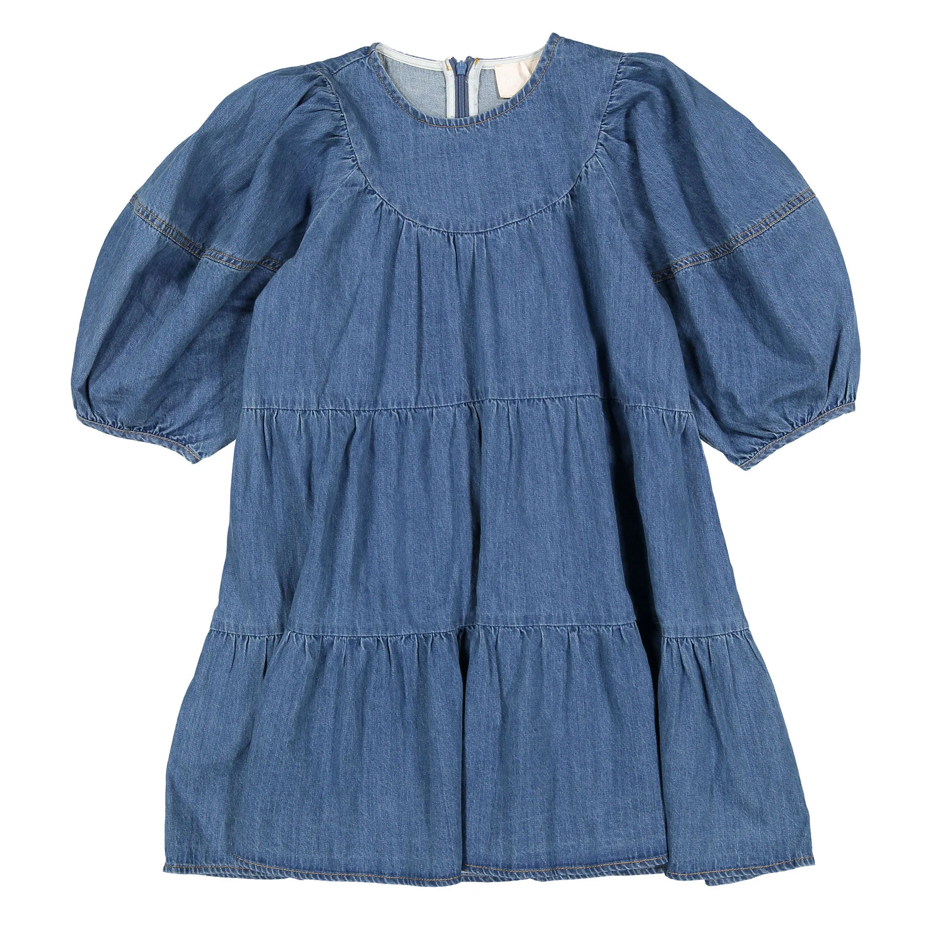 Steph Mid Wash Chambray Smock Dress