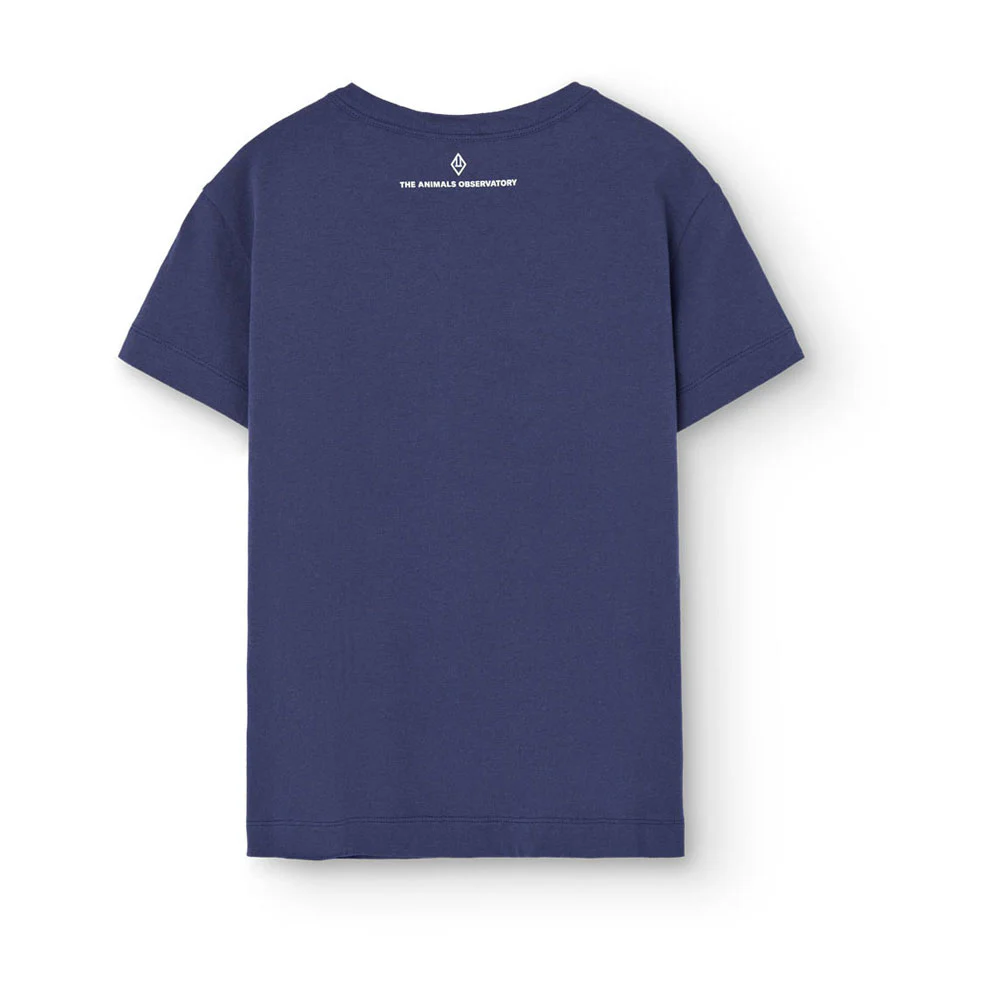 The Animals Observatory Deep Blue Rooster T-Shirt - Image 2