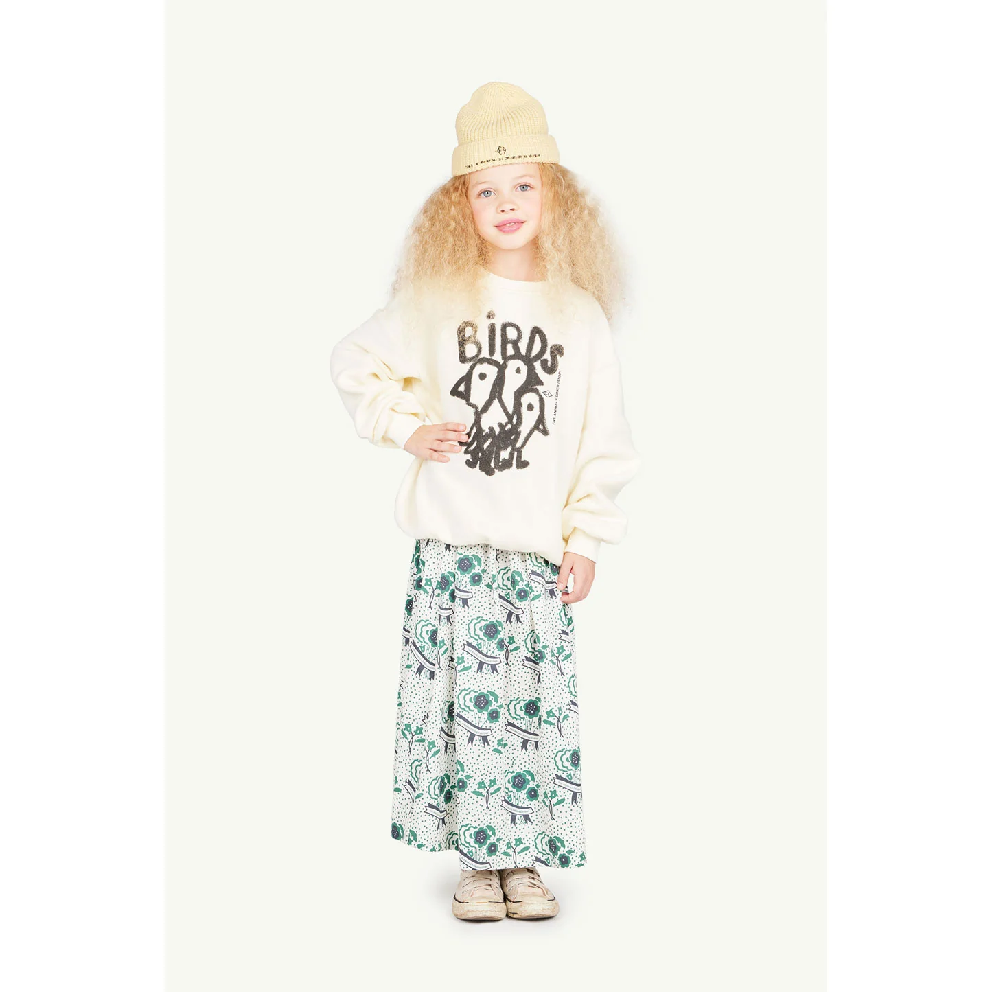 The Animals Observatory White Birds Bear Sweatshirt - Image 2