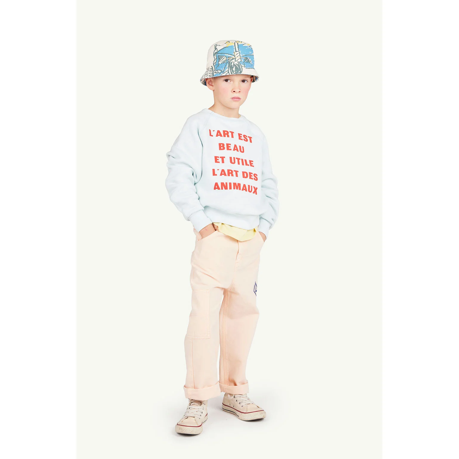 The Animals Observatory Soft Blue Shark Sweatshirt - Image 2
