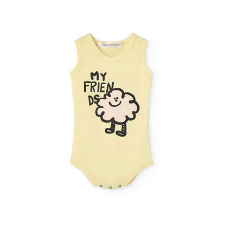 The Animals Observatory Soft Yellow Turtle Bodysuit