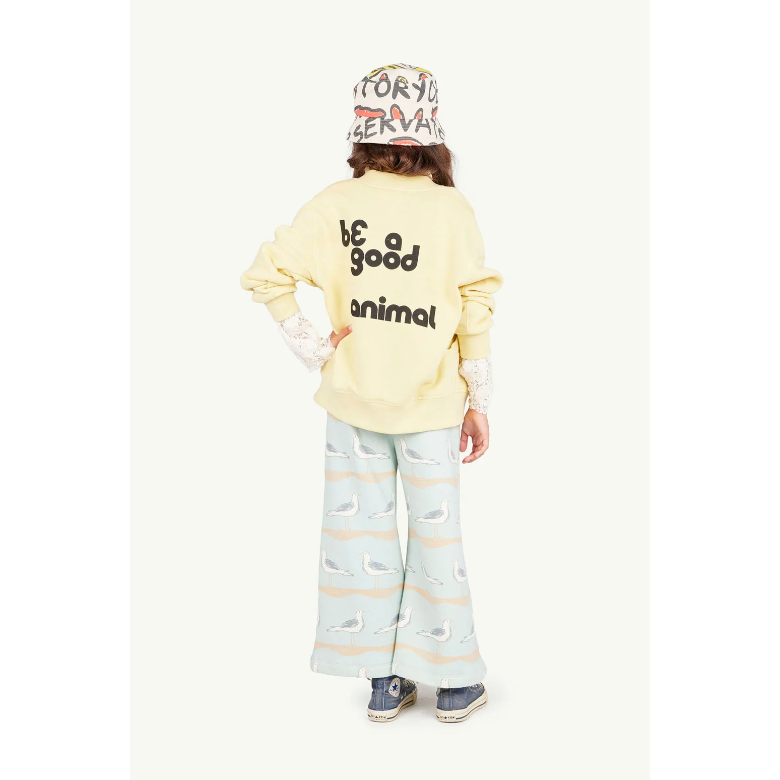 The Animals Observatory  Soft Yellow Zebra Sweatshirt - Image 4