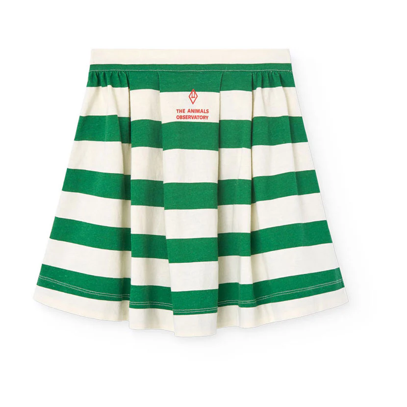 The Animals Observatory White/Green Striped Turkey Skirt