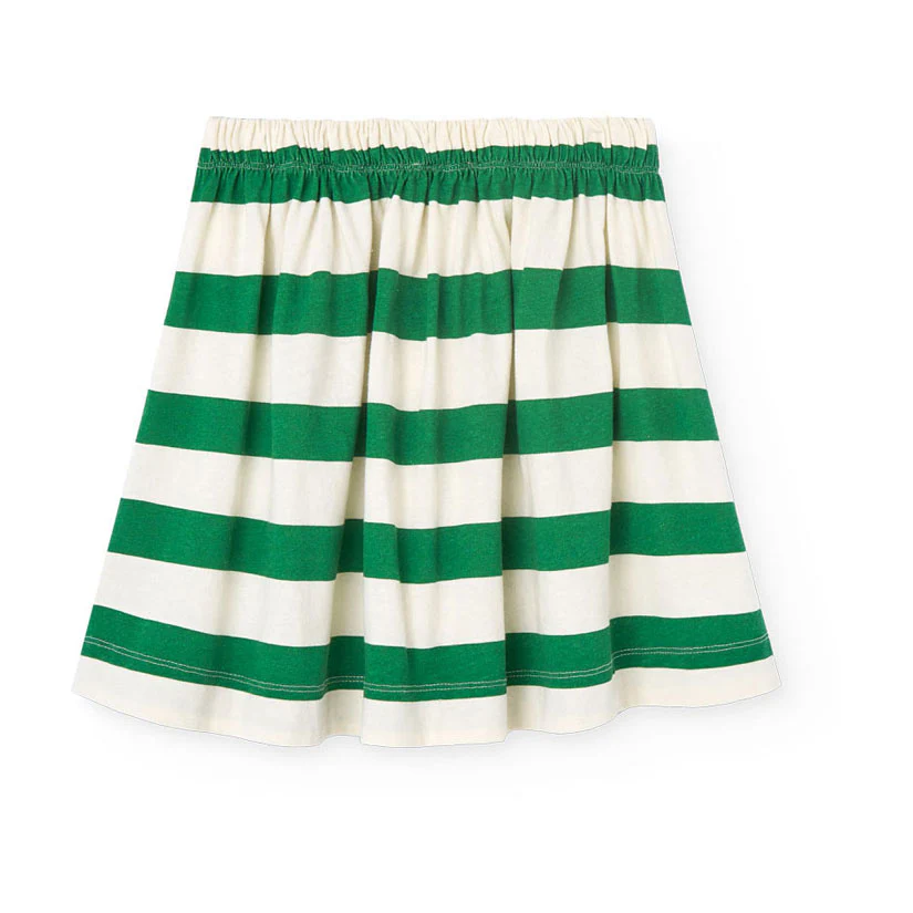 The Animals Observatory White/Green Striped Turkey Skirt - Image 2