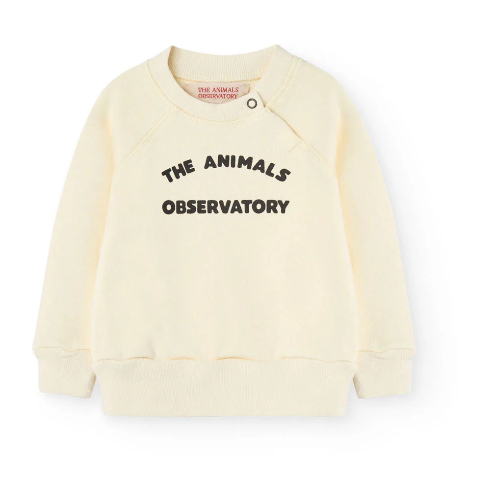 The Animals Observatory White Logo Jackal Baby Sweatshirt