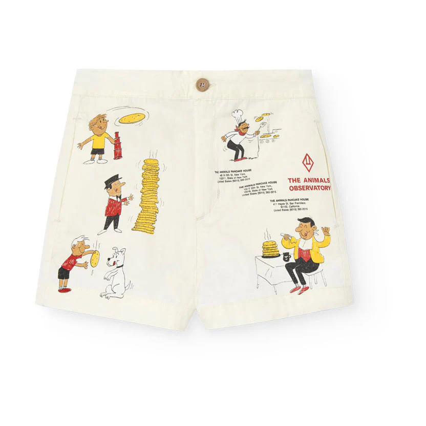 The Animals Observatory White Logo Pig Shorts