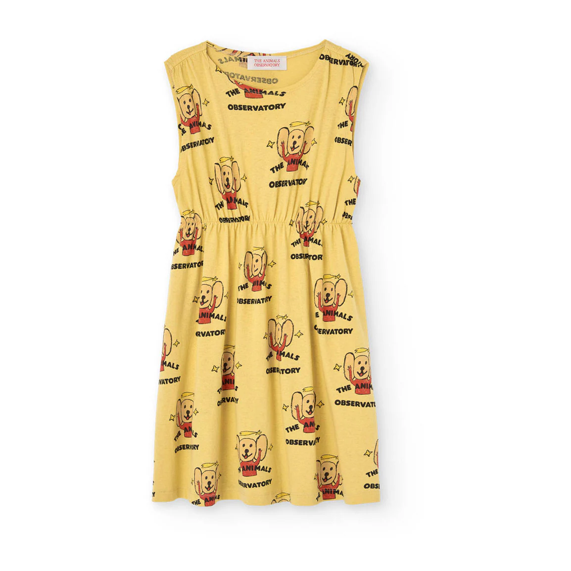 The Animals Observatory Yellow Logo Jersey Marten Dress