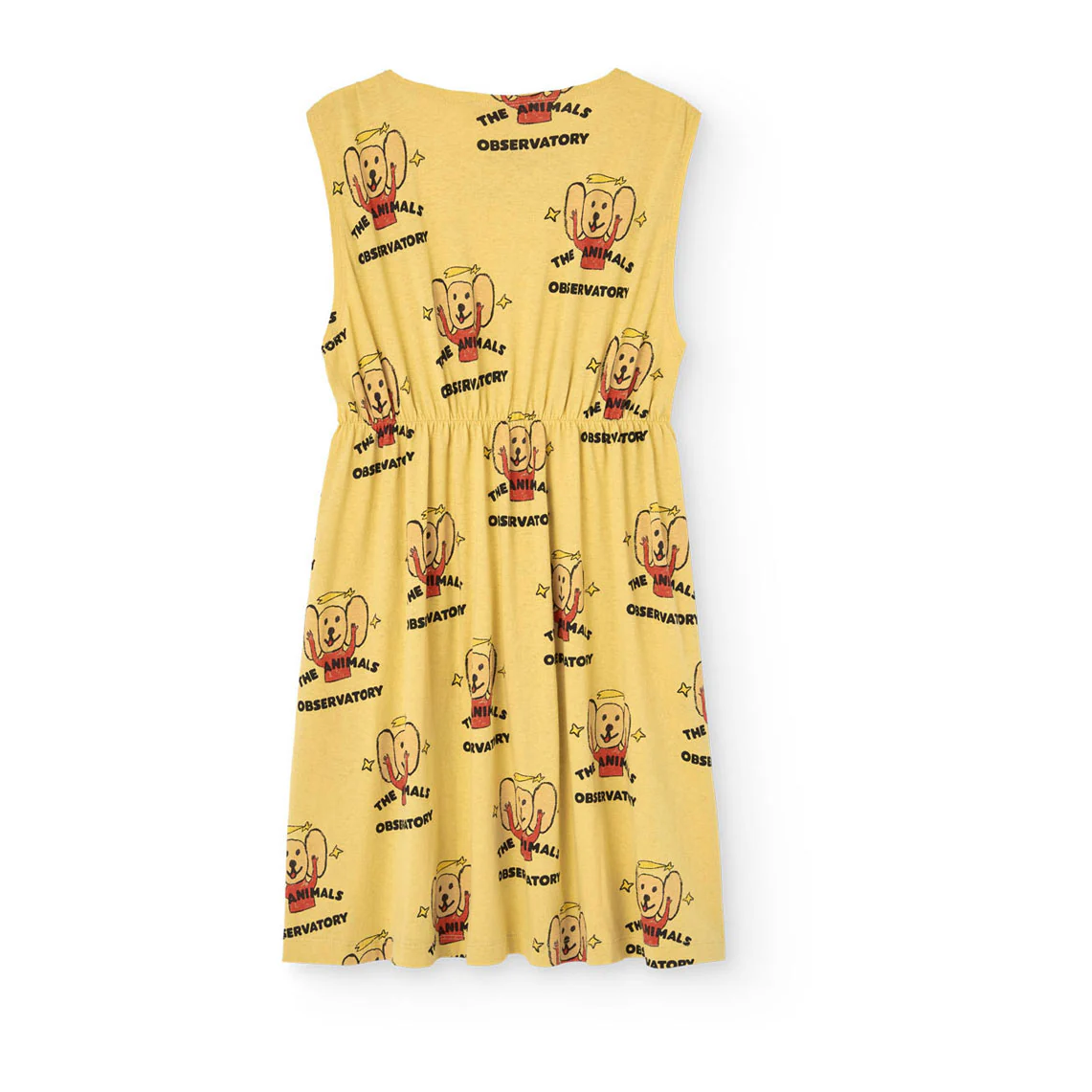 The Animals Observatory Yellow Logo Jersey Marten Dress - Image 2